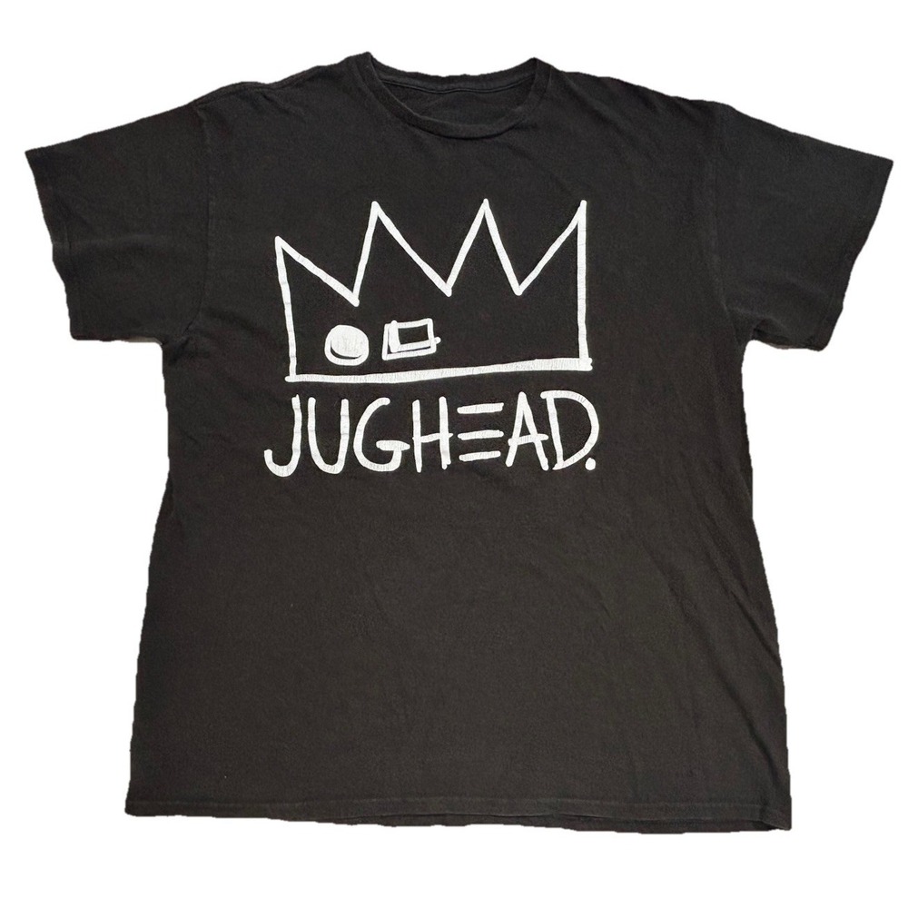 Jughead Crown Graphic T Shirt Archie Comics Black Short Sleeve Men's L